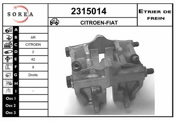 EAI 2315014 Суппорт тормозной 2315014: Отличная цена - Купить в Польше на 2407.PL!