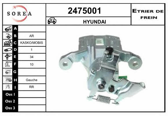 EAI 2475001 Brake caliper rear left 2475001: Buy near me in Poland at 2407.PL - Good price!
