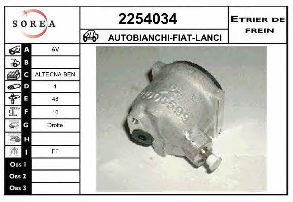 EAI 2254034 Brake caliper front right 2254034: Buy near me in Poland at 2407.PL - Good price!