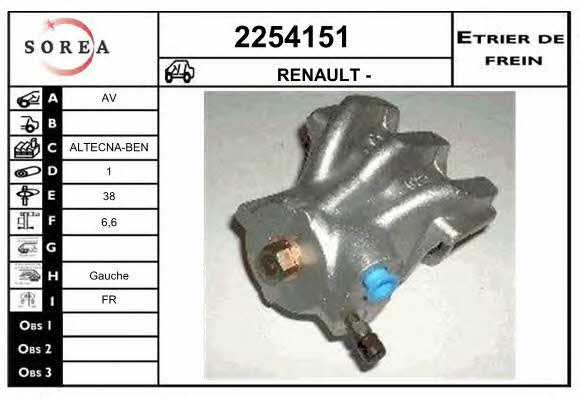 EAI 2254151 Brake caliper front left 2254151: Buy near me at 2407.PL in Poland at an Affordable price!