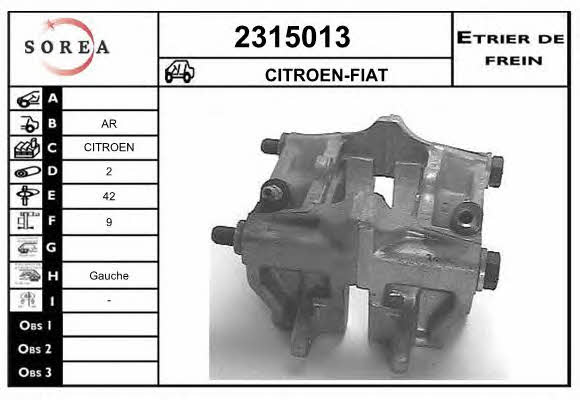 EAI 2315013 Brake caliper rear left 2315013: Buy near me in Poland at 2407.PL - Good price!