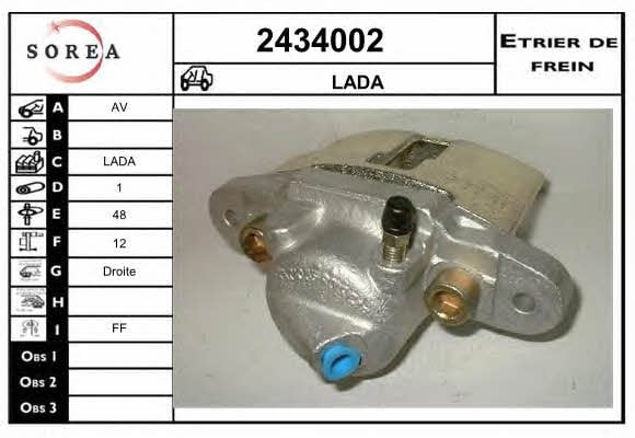 EAI 2434002 Brake caliper front right 2434002: Buy near me in Poland at 2407.PL - Good price!
