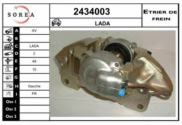 EAI 2434003 Brake caliper front left 2434003: Buy near me in Poland at 2407.PL - Good price!