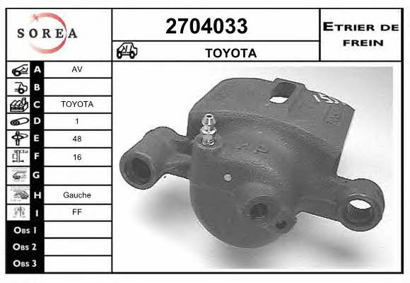 EAI 2704033 Brake caliper 2704033: Buy near me in Poland at 2407.PL - Good price!