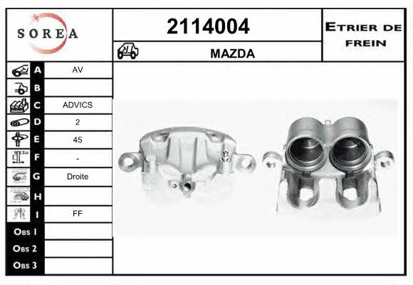 EAI 2114004 Brake caliper front right 2114004: Buy near me in Poland at 2407.PL - Good price!