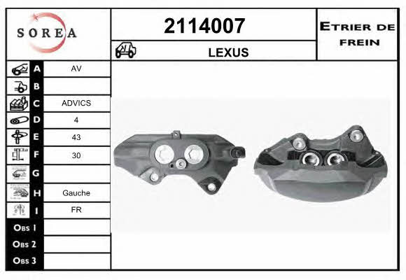 EAI 2114007 Brake caliper front left 2114007: Buy near me in Poland at 2407.PL - Good price!