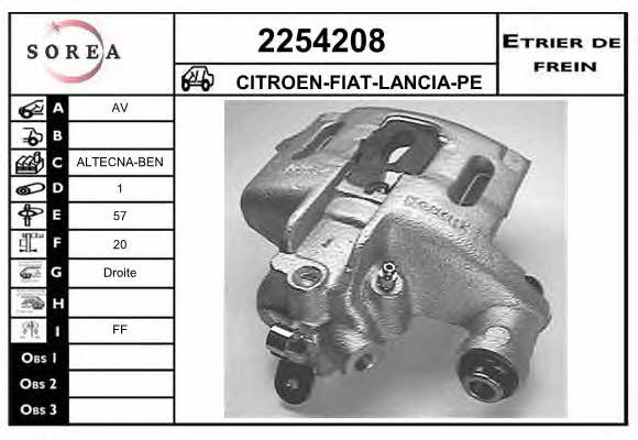 EAI 2254208 Brake caliper 2254208: Buy near me in Poland at 2407.PL - Good price!