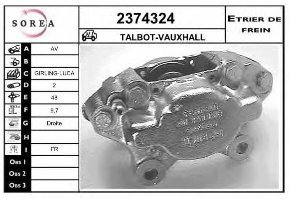EAI 2374324 Brake caliper 2374324: Buy near me in Poland at 2407.PL - Good price!
