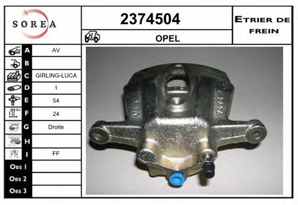 EAI 2374504 Brake caliper front right 2374504: Buy near me in Poland at 2407.PL - Good price!