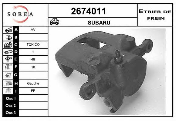 EAI 2674011 Суппорт тормозной 2674011: Отличная цена - Купить в Польше на 2407.PL!