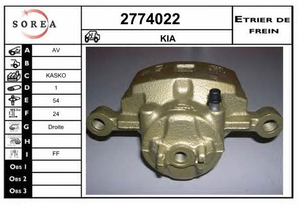 EAI 2774022 Brake caliper 2774022: Buy near me in Poland at 2407.PL - Good price!