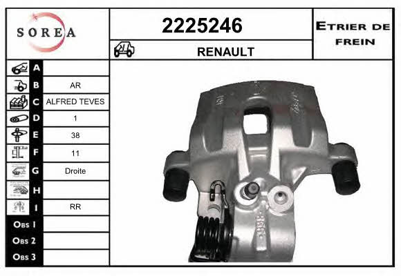 EAI 2225246 Суппорт тормозной задний правый 2225246: Отличная цена - Купить в Польше на 2407.PL!