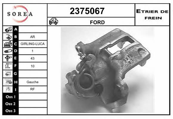 EAI 2375067 Brake caliper rear left 2375067: Buy near me in Poland at 2407.PL - Good price!