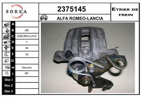 EAI 2375145 Brake caliper rear left 2375145: Buy near me in Poland at 2407.PL - Good price!