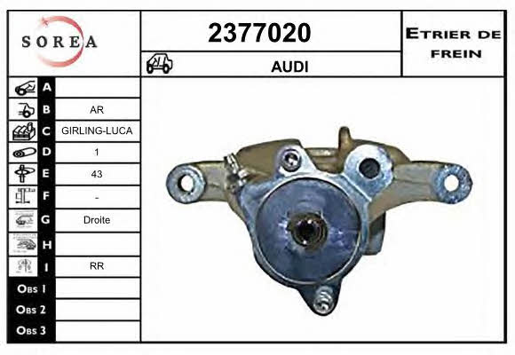 EAI 2377020 Brake caliper rear right 2377020: Buy near me at 2407.PL in Poland at an Affordable price!