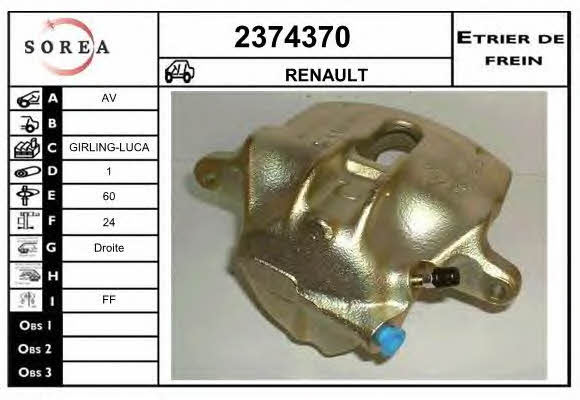 EAI 2374370 Brake caliper front right 2374370: Buy near me at 2407.PL in Poland at an Affordable price!