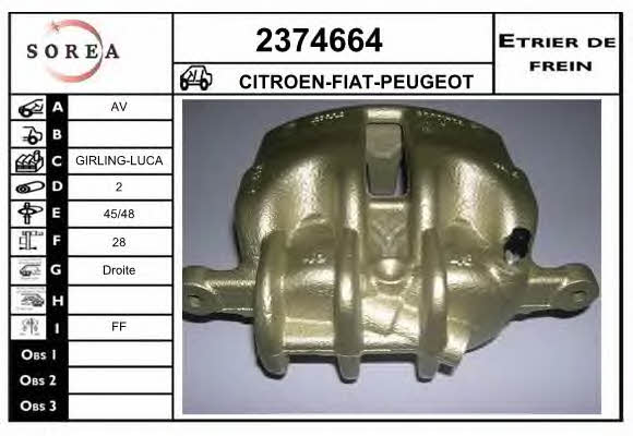 EAI 2374664 Brake caliper front right 2374664: Buy near me in Poland at 2407.PL - Good price!