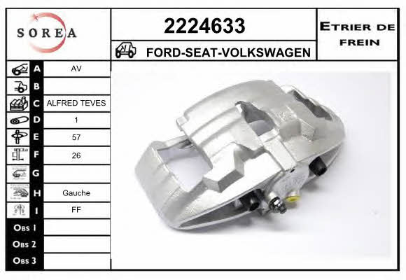 EAI 2224633 Brake caliper front left 2224633: Buy near me at 2407.PL in Poland at an Affordable price!