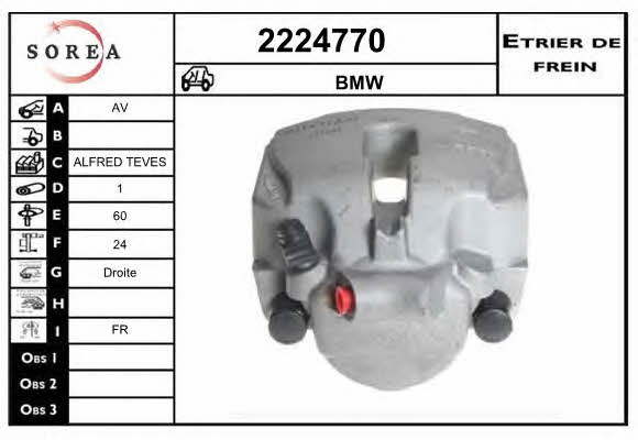 EAI 2224770 Суппорт тормозной передний правый 2224770: Отличная цена - Купить в Польше на 2407.PL!