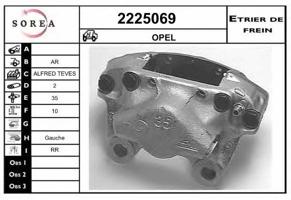 EAI 2225069 Brake caliper rear left 2225069: Buy near me in Poland at 2407.PL - Good price!