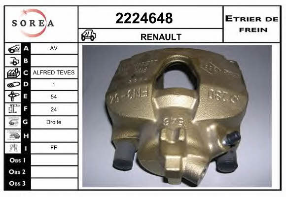 EAI 2224648 Brake caliper front right 2224648: Buy near me in Poland at 2407.PL - Good price!