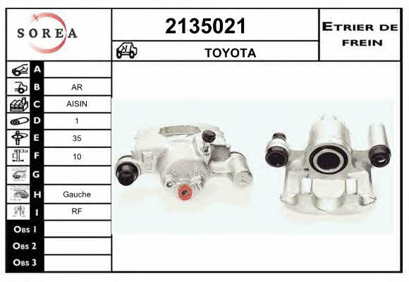 EAI 2135021 Суппорт тормозной задний левый 2135021: Отличная цена - Купить в Польше на 2407.PL!