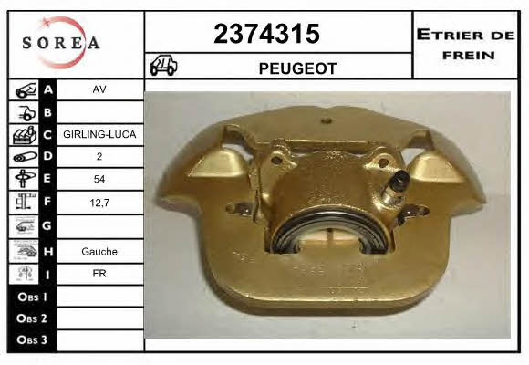 EAI 2374315 Brake caliper front left 2374315: Buy near me in Poland at 2407.PL - Good price!