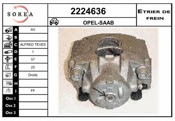 EAI 2224636 Суппорт тормозной передний правый 2224636: Отличная цена - Купить в Польше на 2407.PL!