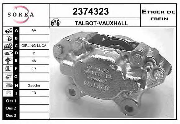 EAI 2374323 Brake caliper 2374323: Buy near me in Poland at 2407.PL - Good price!
