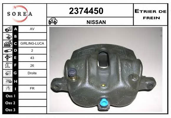 EAI 2374450 Суппорт тормозной передний правый 2374450: Отличная цена - Купить в Польше на 2407.PL!