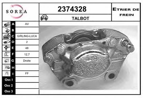 EAI 2374328 Суппорт тормозной 2374328: Отличная цена - Купить в Польше на 2407.PL!