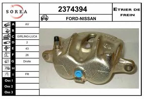 EAI 2374394 Brake caliper front right 2374394: Buy near me in Poland at 2407.PL - Good price!