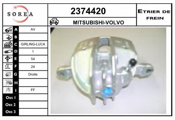 EAI 2374420 Суппорт тормозной передний правый 2374420: Отличная цена - Купить в Польше на 2407.PL!