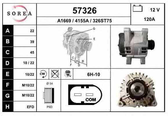EAI 57326 Alternator 57326: Buy near me in Poland at 2407.PL - Good price!