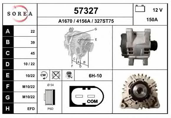 EAI 57327 Alternator 57327: Buy near me in Poland at 2407.PL - Good price!