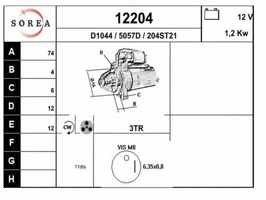 EAI 12204 Starter 12204: Buy near me in Poland at 2407.PL - Good price!