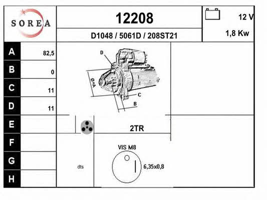 EAI 12208 Starter 12208: Buy near me in Poland at 2407.PL - Good price!