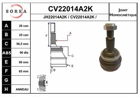 EAI CV22014A2K Шарнир равных угловых скоростей (ШРУС) CV22014A2K: Отличная цена - Купить в Польше на 2407.PL!