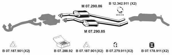 Eberspaecher 072050 Exhaust system 072050: Buy near me in Poland at 2407.PL - Good price!