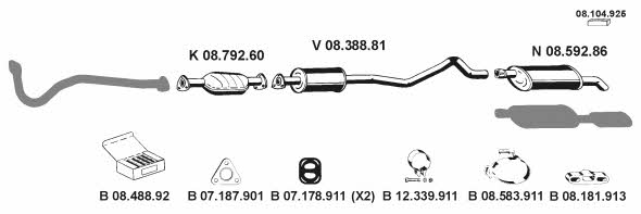  082091 Exhaust system 082091: Buy near me in Poland at 2407.PL - Good price!