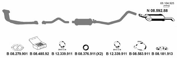  082115 Exhaust system 082115: Buy near me in Poland at 2407.PL - Good price!