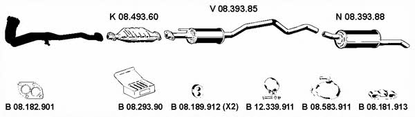  082166 Exhaust system 082166: Buy near me in Poland at 2407.PL - Good price!