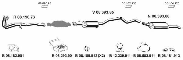  082184 Exhaust system 082184: Buy near me in Poland at 2407.PL - Good price!