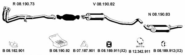  082272 Exhaust system 082272: Buy near me in Poland at 2407.PL - Good price!