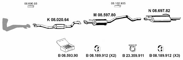 Eberspaecher 082427 Exhaust system 082427: Buy near me in Poland at 2407.PL - Good price!