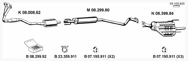  082432 Exhaust system 082432: Buy near me in Poland at 2407.PL - Good price!
