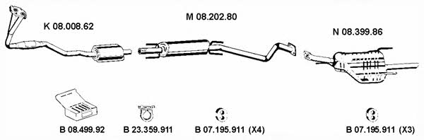  082439 Exhaust system 082439: Buy near me in Poland at 2407.PL - Good price!