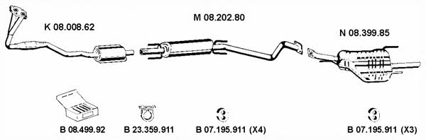  082440 Exhaust system 082440: Buy near me in Poland at 2407.PL - Good price!