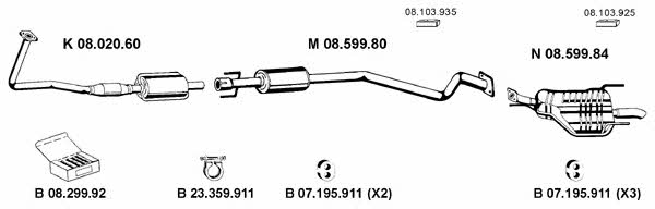  082441 Exhaust system 082441: Buy near me in Poland at 2407.PL - Good price!