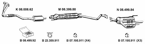  082444 Exhaust system 082444: Buy near me in Poland at 2407.PL - Good price!